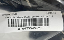 Load image into Gallery viewer, Nike Kids Dunk Low Retro CW1588-100 Black White Sneakers Shoes Size 1.5
