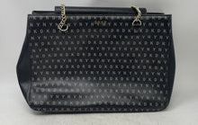 Load image into Gallery viewer, DKNY Womens Black Logo Printed Inner Pockets Double Handle Shoulder Bag
