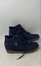 Load image into Gallery viewer, Guess Womens Blue Studded Round Toe Lace-Up Sneaker Shoes Size 12M
