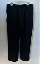 Load image into Gallery viewer, DKNY Womens Black Flat Front Stretch Straight Leg Cropped Pants Size 14
