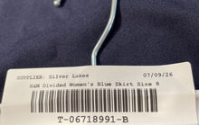Load image into Gallery viewer, Divided By H&amp;M Womens Blue Side Zip Pockets Tailored Mini Skirt Size 8
