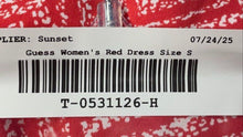 Load image into Gallery viewer, Guess Womens Red White Geometric Print Spaghetti Strap Maxi Dress Size S

