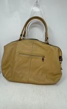 Load image into Gallery viewer, Ora Delphine Womens Beige Leather Outer Pocket Double Handle Satchel Purse
