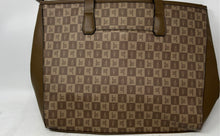 Load image into Gallery viewer, London Fog Womens Brown Monogram Inner Pockets Double Handle Shoulder Tote Bag
