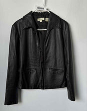 Load image into Gallery viewer, Ann Taylor Womens Brown Leather Long Sleeve Front Full-Zip Jacket Size Small
