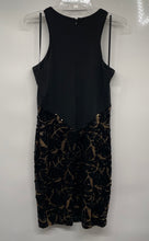 Load image into Gallery viewer, Cache Womens Black Sequin Sleeveless Round Neck Formal Short Sheath Dress Size L
