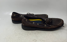 Load image into Gallery viewer, Timberland Mens Classic Brown Leather Moc Toe Boat Shoes Size 11M
