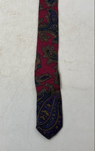 Load image into Gallery viewer, Savile Row Mens Multicolor Printed Keeper Loop Adjustable Pointed Tie
