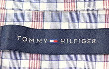 Load image into Gallery viewer, Tommy Hilfiger Mens Blue White Red Plaid Print Long Sleeve Dress Shirt Sz M 15.5

