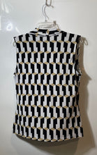 Load image into Gallery viewer, Calvin Klein Womens Multicolor Geometric V-Neck Sleeveless Blouse Top Size M
