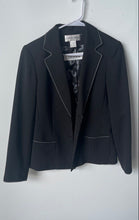 Load image into Gallery viewer, Jones New York Suit Womens Black Striped Print One-Button Blazer Size 4
