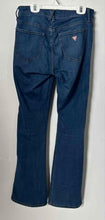 Load image into Gallery viewer, Guess Womens Blue Denim Dark Wash Stretch Mid Rise Bootcut Leg Jeans Size 28
