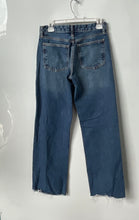 Load image into Gallery viewer, Zara Womens Blue Denim Medium Wash Regular Fit Faded Wide-Leg Jeans Size 2
