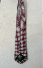 Load image into Gallery viewer, Lauren Ralph Lauren Mens Red And Silver Geometric Print Adjustable Pointed Tie
