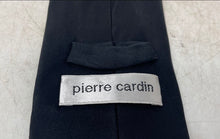Load image into Gallery viewer, Pierre Cardin Mens Black Silk Adjustable Long Formal Designer Tie

