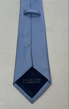 Load image into Gallery viewer, Charles Tyrwhitt Mens Blue Silk Keeper Loop Adjustable Pointed Tie
