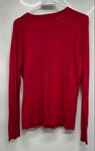 Load image into Gallery viewer, New York &amp; Company Womens Red Long Sleeve Beaded Neck Cardigan Sweater Size M
