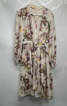 Load image into Gallery viewer, Eva Mendes Womens Multicolor Floral Printed Long Sleeve Fit &amp; Flare Dress Size L
