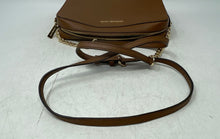 Load image into Gallery viewer, Michael Kors Womens Jet Set Brown Gold Chain Strap Zip Top Crossbody Handbag
