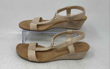 Load image into Gallery viewer, Alfani Womens Voyage Brown Open Toe Wedge Heel T-Strap Strappy Sandals Size 8 M
