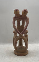Load image into Gallery viewer, Soapstone Brown Abstract Family Figurine Home Decor Collectible Sculpture
