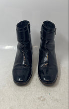 Load image into Gallery viewer, Aquatalia Womens Black Patent Leather Round Toe Side Zip Ankle Boots Size 7
