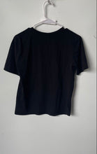 Load image into Gallery viewer, Zara Womens Black Graphic Print Short Sleeve Crew Neck Pullover T-Shirt Size S
