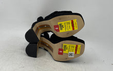 Load image into Gallery viewer, Sam Edelman Womens Kristen Black Suede Knotted Block Heel Platform Sandals Sz 6
