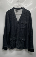 Load image into Gallery viewer, Banana Republic Mens Black Long Sleeve Button Front Cardigan Sweater Size M
