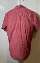 Load image into Gallery viewer, Express Mens Red Cotton Short Sleeve Chest Pocket Button-Up Shirt Size Small
