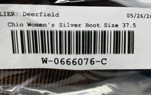 Load image into Gallery viewer, Chio Womens Silver Round Toe Slip-On Block Ankle Boot Size 37.5

