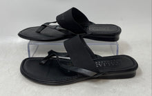 Load image into Gallery viewer, Italian Shoemakers Womens Felia Black Leather Slip-On Flip Flop Sandals Size 5
