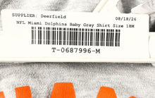 Load image into Gallery viewer, NFL Ultra Game Baby Gray Heather Miami Dolphins One-Piece Bodysuit Size 18M
