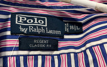 Load image into Gallery viewer, Polo Ralph Lauren Mens Multicolor Striped Long Sleeve Classic Fit Dress Shirt L
