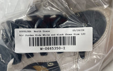 Load image into Gallery viewer, Authentic Nike Kids Air Jordan 1 Low White Black Leather Sneakers Shoes Size 12C
