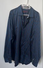 Load image into Gallery viewer, Robert Graham Mens Blue Black Striped Long Sleeve Button-Up Shirt Size 3XL
