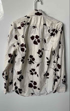 Load image into Gallery viewer, Express Womens 1MX Beige And Brown Floral Slim Fit Button-Up Shirt Size XS
