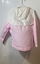 Load image into Gallery viewer, Nike Womens White Pink Hooded Pockets Zipper Windbreaker Jacket Size XL With Tag
