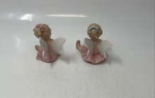 Load image into Gallery viewer, Cosmos Gifts Glossy Finish Fine Porcelain Sitting Ballerina Fairy Figurine 2 Pcs
