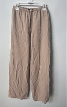 Load image into Gallery viewer, Zara Womens Beige Elastic Waist Drawstring Wide-Leg Trouser Pants Size XS
