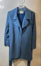 Load image into Gallery viewer, Elie Tahari Womens Blue Long Sleeve Belted One-Button Trench Coat Size S/P
