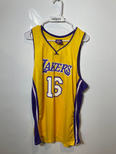 Load image into Gallery viewer, Links Marketing Group Mens Yellow Purple LA Lakers Pau Gasol #16 Jersey Size XL
