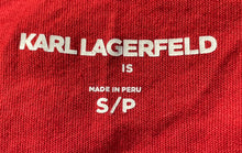 Load image into Gallery viewer, Karl Lagerfeld Paris Mens Red Cotton Short Sleeve Graphic T-Shirt Size Small
