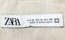 Load image into Gallery viewer, Zara Mens Beige Linen Blend Long Sleeve Pockets Button-Up Shirt Size M
