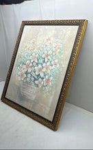 Load image into Gallery viewer, Featuring A Bouquet Of White &amp; Pink Flowers In A Vase Framed Art Painting
