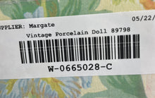 Load image into Gallery viewer, Vintage 89798 Collectible Blonde Blue Eyes Floral Box Stand Porcelain Doll
