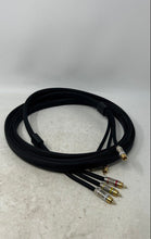 Load image into Gallery viewer, Black Braided Gold-Tone Connectors Heavy-Duty RCA Component Audio Video Cable
