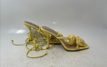 Load image into Gallery viewer, Steve Madden Womens Rosalita Yellow Open Toe Ankle Tie Strappy Sandals Size 9.5M
