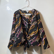 Load image into Gallery viewer, Nine West Womens Multicolor Long Sleeve Wrap Blouse Top Size XL
