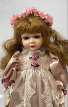 Load image into Gallery viewer, Seymour Mann Porcelain Theresa C3198 Communion Pink Dress Floral 18 Inch Doll
